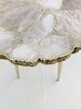 Rose Quartz Agate Organic Edge Side/Coffee Table 