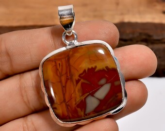 Natural Noreena Jasper Pendant | Vintage Style Handmade 925 Sterling Silver Jewelry