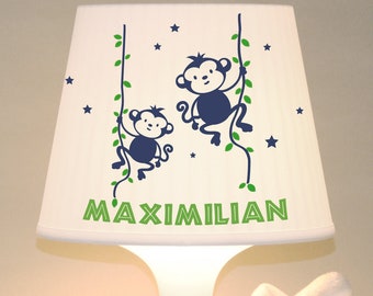 Children's lamp, table lamp "monkeys" customizable