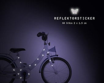 Reflektor Fahrradtattoos "Schmetterlinge" butterfly, reflektierende Fahrradaufkleber, wasserfest