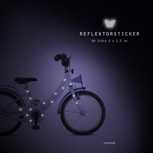 Reflektor Fahrradtattoos "Schmetterlinge" butterfly, reflektierende Fahrradaufkleber, wasserfest