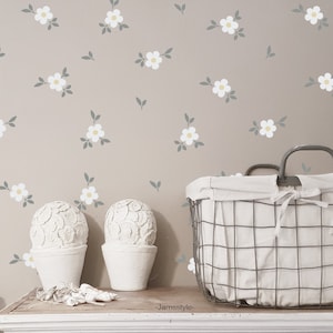 Wall decal wall sticker "Daisy with leaves" Daisy, flower sticker, various colors to choose from