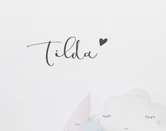 Wall sticker "desired name" various fonts to choose from, also usable as furniture sticker or door sign