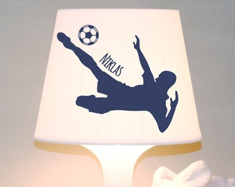 Children's lamp, table lamp "footballer with name" snooze lamp customizable with name