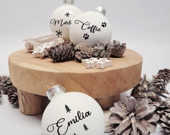 Sticker for Christmas bauble "desired name with motif" Name sticker, STICKERS ONLY, various motifs, personalisable