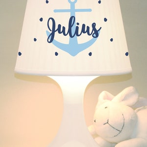 Children's lamp snooze lamp Ahoi anchor name, customizable table lamp image 2