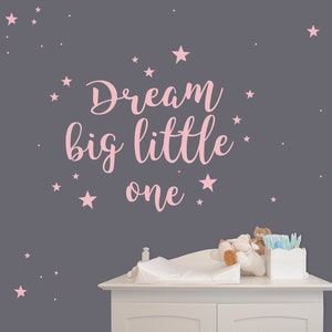 Wandtattoo Dream big little one & Sterne Bild 2