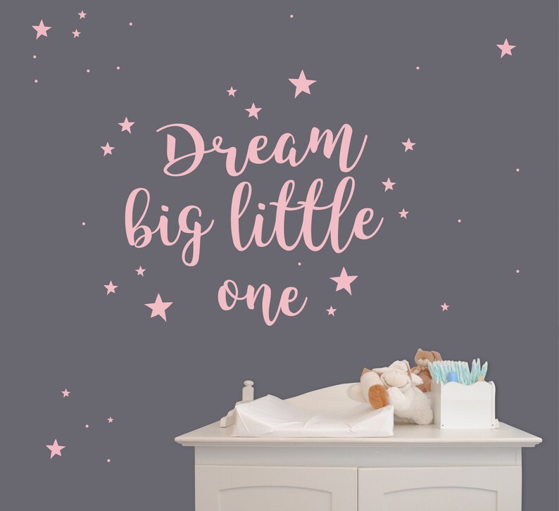 Wandtattoo Dream big little one & Sterne afbeelding 2