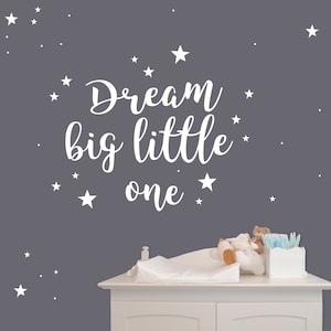 Wandtattoo Dream big little one & Sterne Bild 1