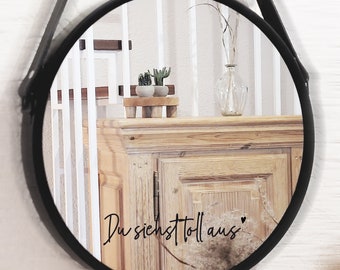 Sticker "You look great" with choice of font, wall sticker, mirror sticker, statement for the mirror