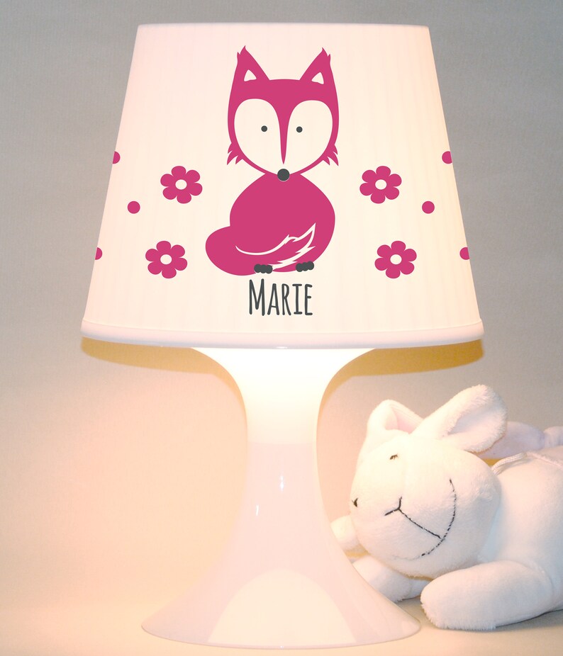 Children's lamp snooze lamp fox with name table lamp personalisable image 8