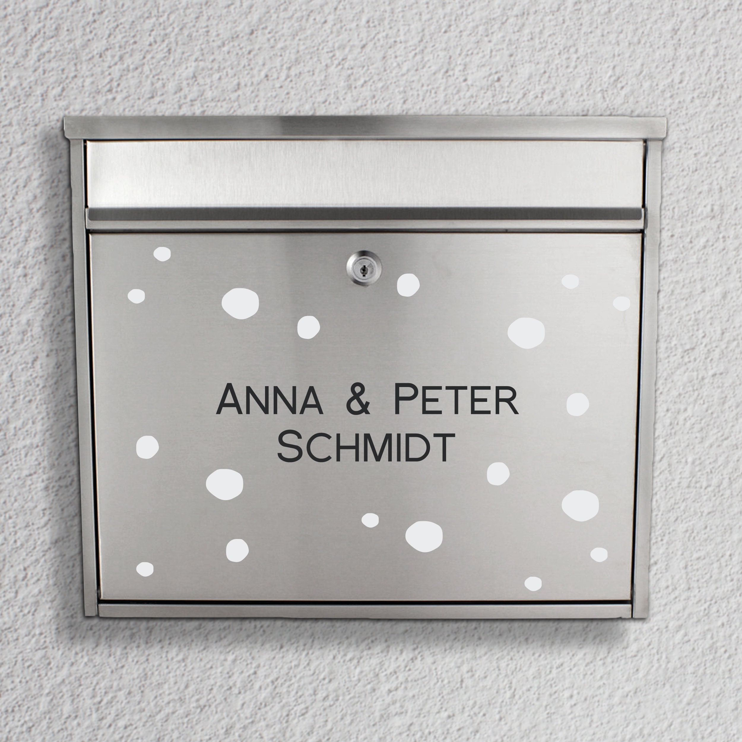 Letterbox name tag Name with polka dots dots Etsy
