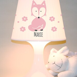 Children's lamp snooze lamp fox with name table lamp personalisable image 6