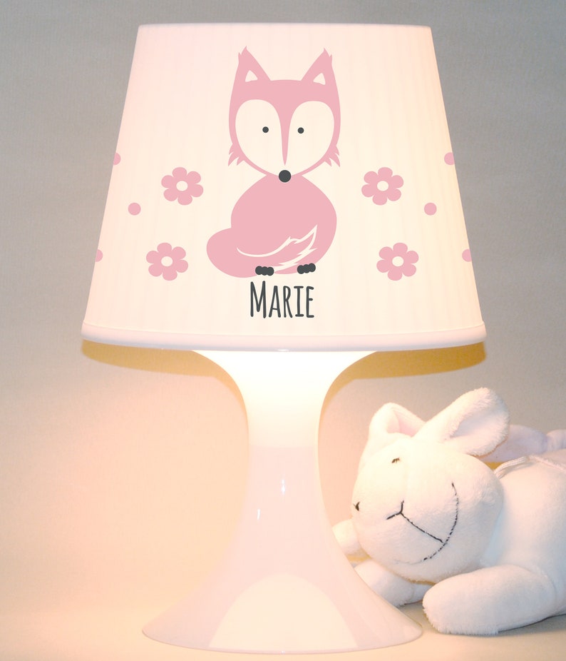 Children's lamp snooze lamp fox with name table lamp personalisable image 6