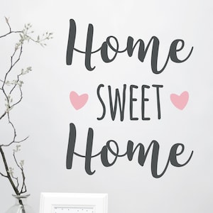 Wall sticker Home sweet home, sizes S-M, wall tattoo, sticker, customizable image 1