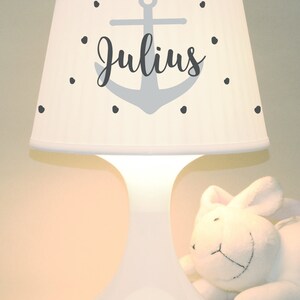 Children's lamp snooze lamp Ahoi anchor name, customizable table lamp image 3