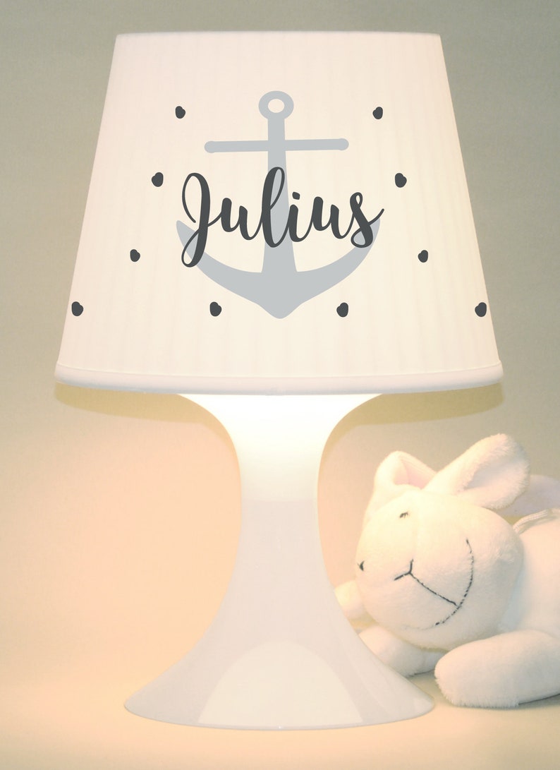 Children's lamp snooze lamp Ahoi anchor name, customizable table lamp image 3