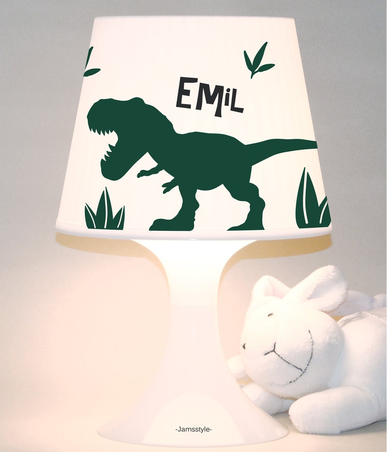 Children's lamp snooze lamp Dinosaur with name T-Rex, customizable table lamp image 3