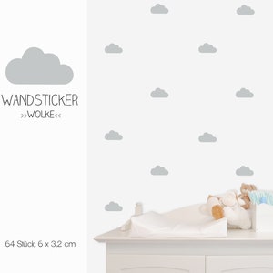 Wandsticker Wandtattoo Wolken clouds, Vinyl decals, 64 Stück Bild 2