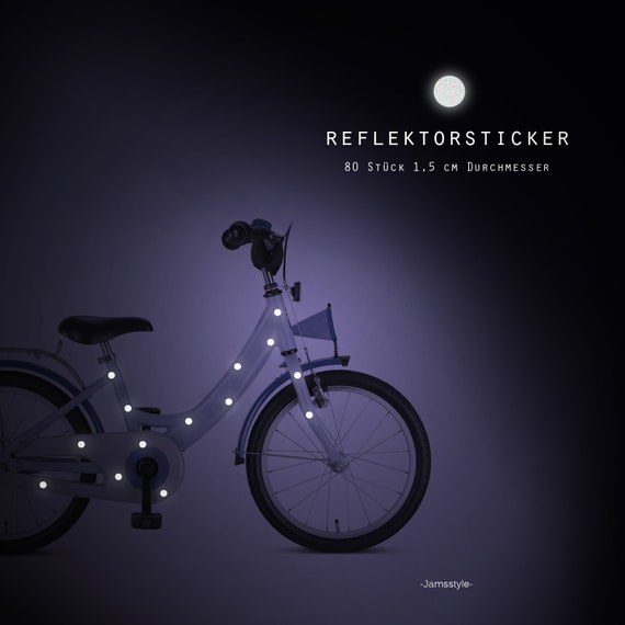 Reflektor Fahrradtattoos Dots Punkte 80 Stück reflektierende Aufkleber,  Fahrrad, wasserfest - .de