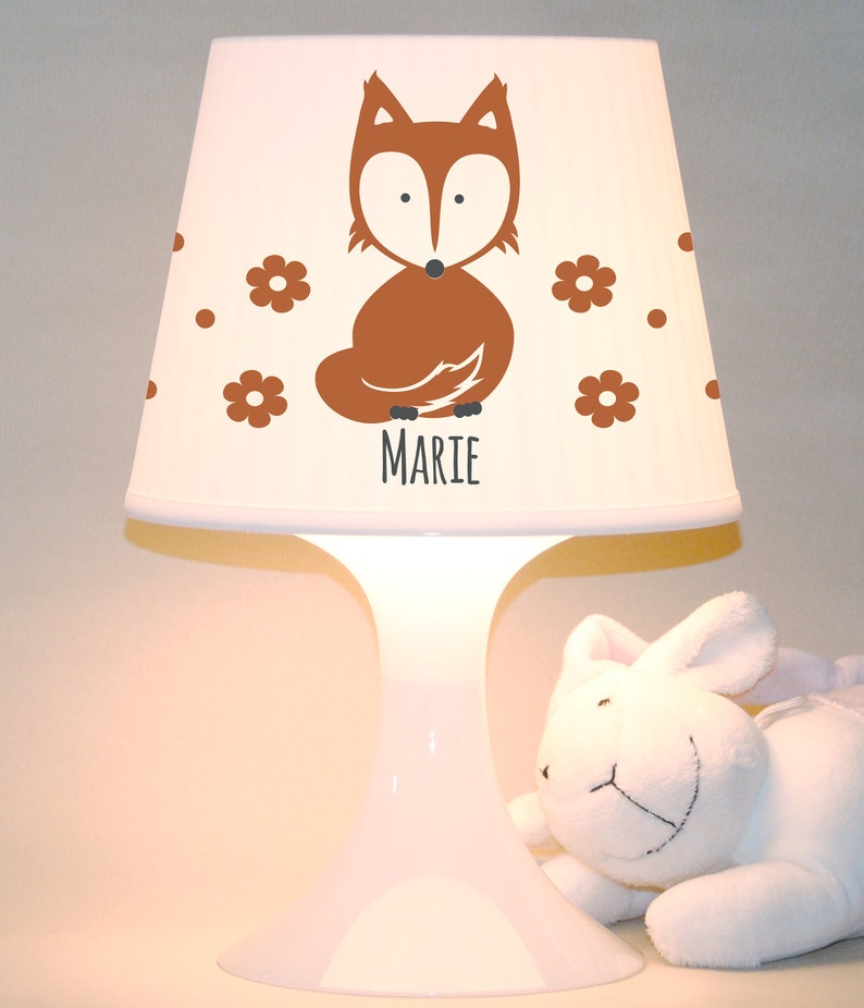 Children's lamp snooze lamp fox with name table lamp personalisable image 5