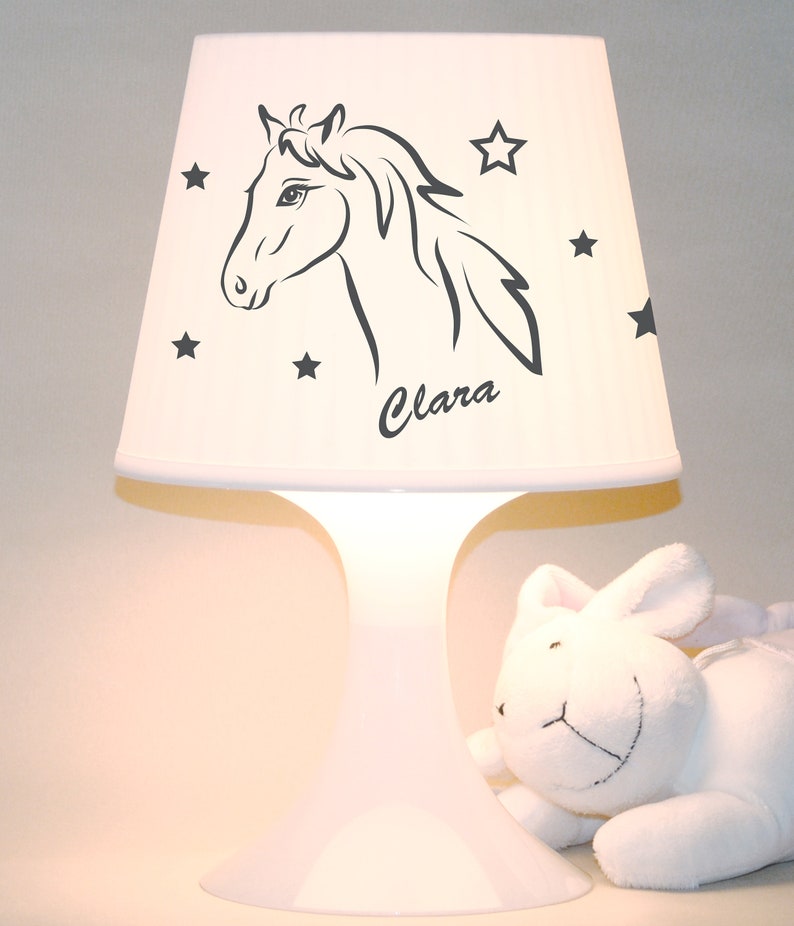 Kinderlampe, Tischlampe Pferd mit Wunschnamen Schlummerlampe Bild 6
