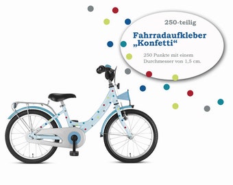 Fahrradaufkleber Fahrradtattoos "Konfetti" 250-teilig, Fahrrad Aufkleber, Fahrradsticker wasserfest