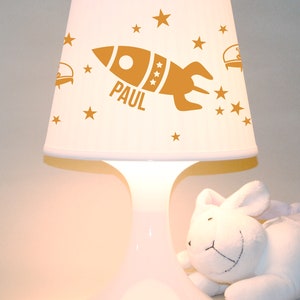 Kinderlampe Schlummerlampe Rakete mit Wunschnamen Weltall, personalisierbar Bild 6