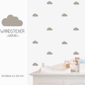 Wandsticker Wandtattoo Wolken clouds, Vinyl decals, 64 Stück Bild 6