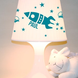 Kinderlampe Schlummerlampe Rakete mit Wunschnamen Weltall, personalisierbar Bild 7