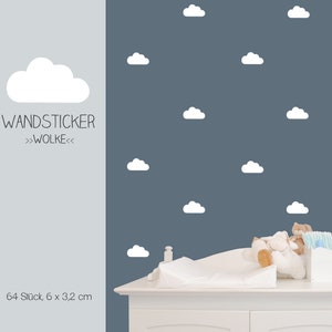 Wandsticker Wandtattoo Wolken clouds, Vinyl decals, 64 Stück Bild 3