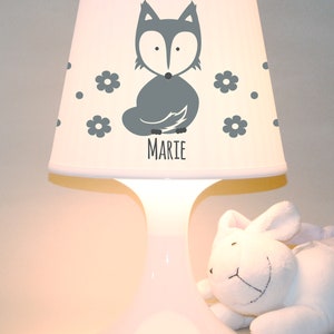 Children's lamp snooze lamp fox with name table lamp personalisable image 3