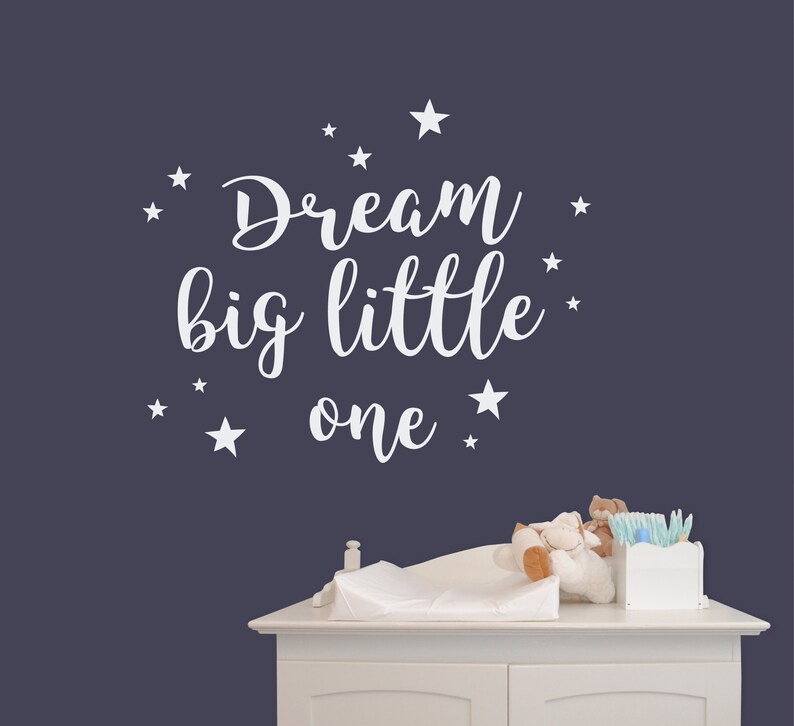 Wandtattoo Dream big little one & Sterne Bild 3