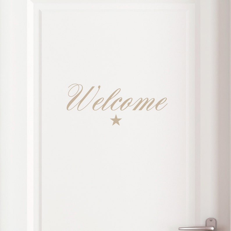 Door sign, sticker Welcome image 6
