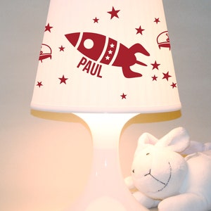 Kinderlampe Schlummerlampe Rakete mit Wunschnamen Weltall, personalisierbar Bild 2