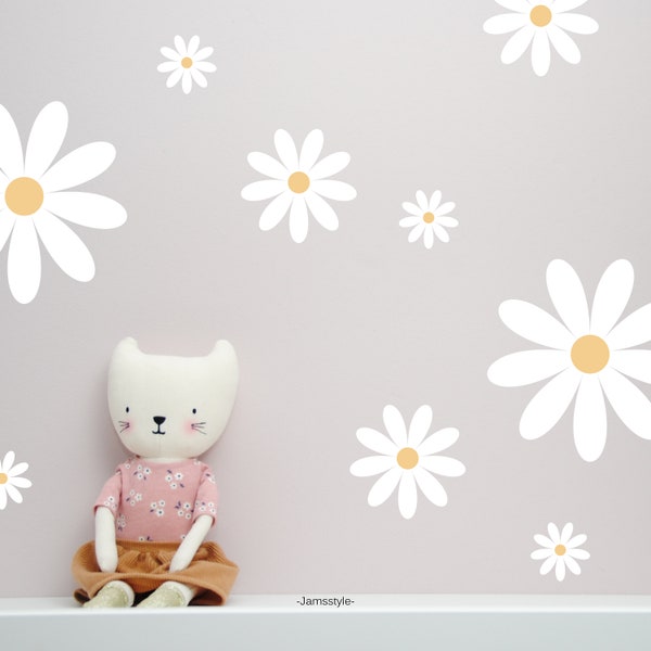 Wandtattoo Wandsticker "Blume", Margeriten Daisy Blumen Aufkleber, Gänseblümchen, verschiedene Farben zur Auswahl