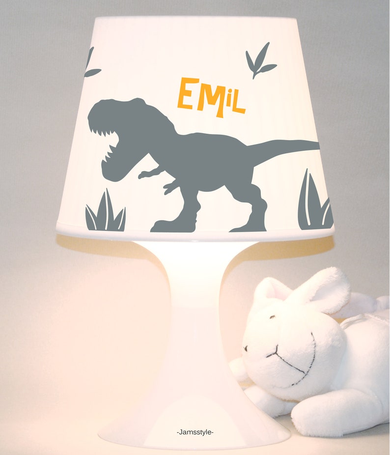 Children's lamp snooze lamp Dinosaur with name T-Rex, customizable table lamp image 2