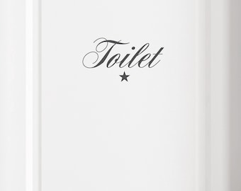 Door sign "Toilet" Toilet sign, wall decal, stickers, stickers