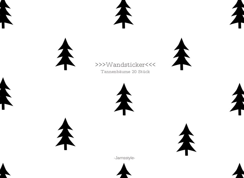 Wandsticker Tannenbäume 20 Stück, Aufkleber, Wandtattoo, Vinyldecals Bild 2