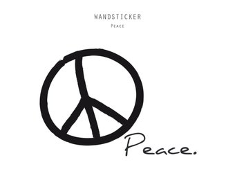 Wall decal, wall sticker "Peace", sizes S - L, customizable