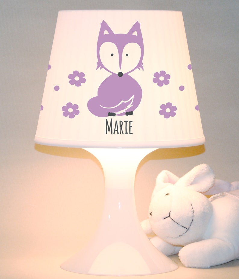 Children's lamp snooze lamp fox with name table lamp personalisable image 7