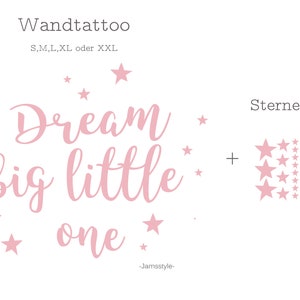 Wandtattoo Dream big little one & Sterne afbeelding 4