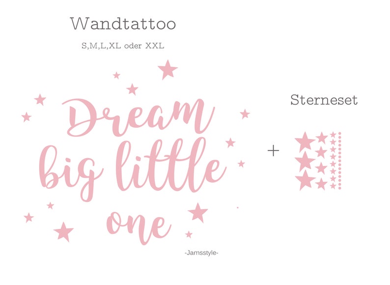 Wandtattoo Dream big little one & Sterne afbeelding 4