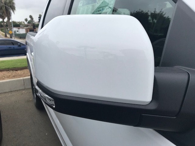 For 15-17 Ford F150 Towing Mirror Cover Cap Replacement Painted Z1 Oxford White For 15-17 Ford F150 Towing Mirror Cover Cap Replacement Painted Z1 Oxford White