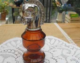 Vintage Parfum Flakon Parfum Flasche Avon Schachfigur Pferd weiß vintage Avon Flakon 70er Jahre