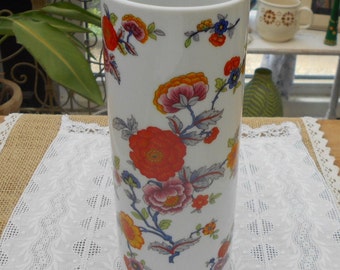 Vintage Porzellan Vase Tischvase Gerold Porzellan Design Florist 60er/70er Jahre bunte Blumen Tischvase