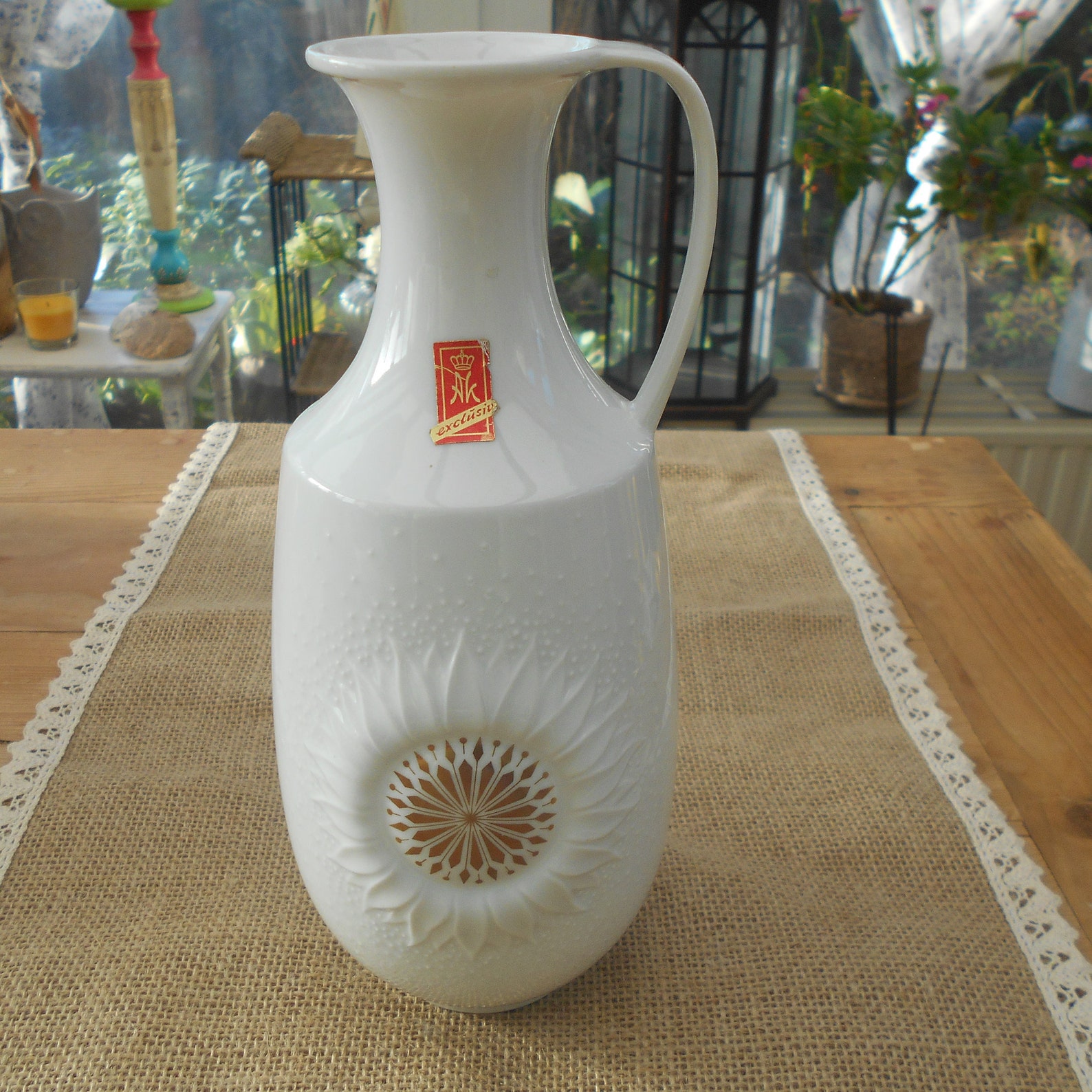 Vintage Vase AK Kaiser 60er Jahre Blumen Blumenvase Sonneblume Etsy