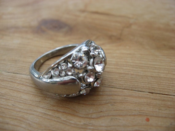 vintage Strass Ring Modeschmuck 80er Jahre vintag… - image 3