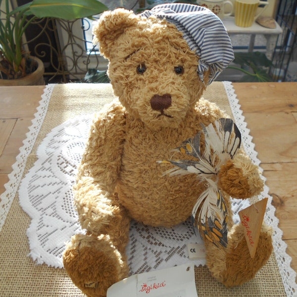 zauberhafter vintage Sigikid Bär Teddybär 90er Jahre nach Renate Herold "Der Hobbygärtner" limitierte Auflage 32 cm