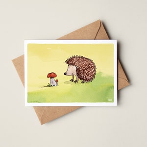 Igel Postkarte mit Umschlag,